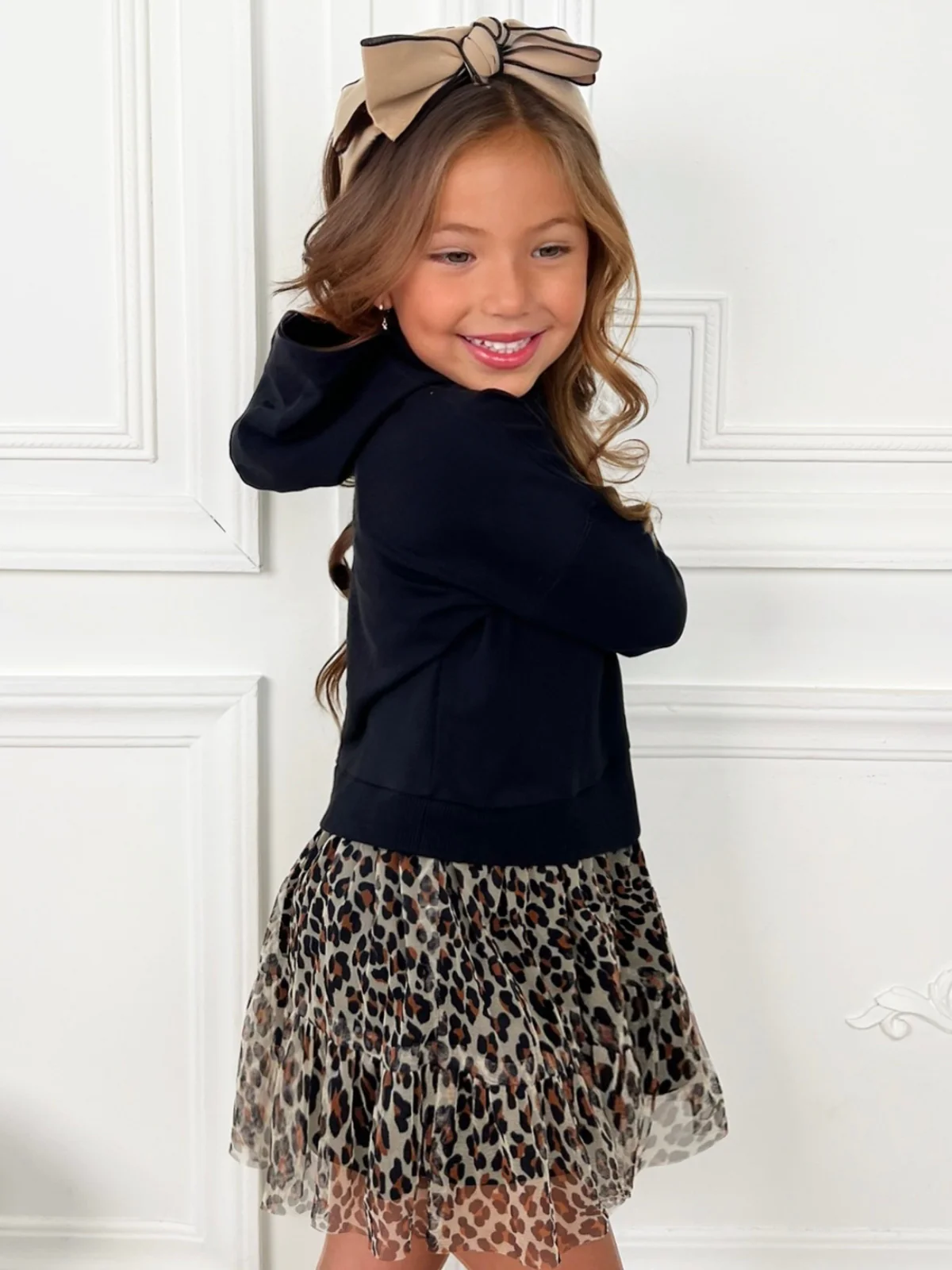 Wild & Cozy Cheetah Hooded Tutu Dress - Image 2
