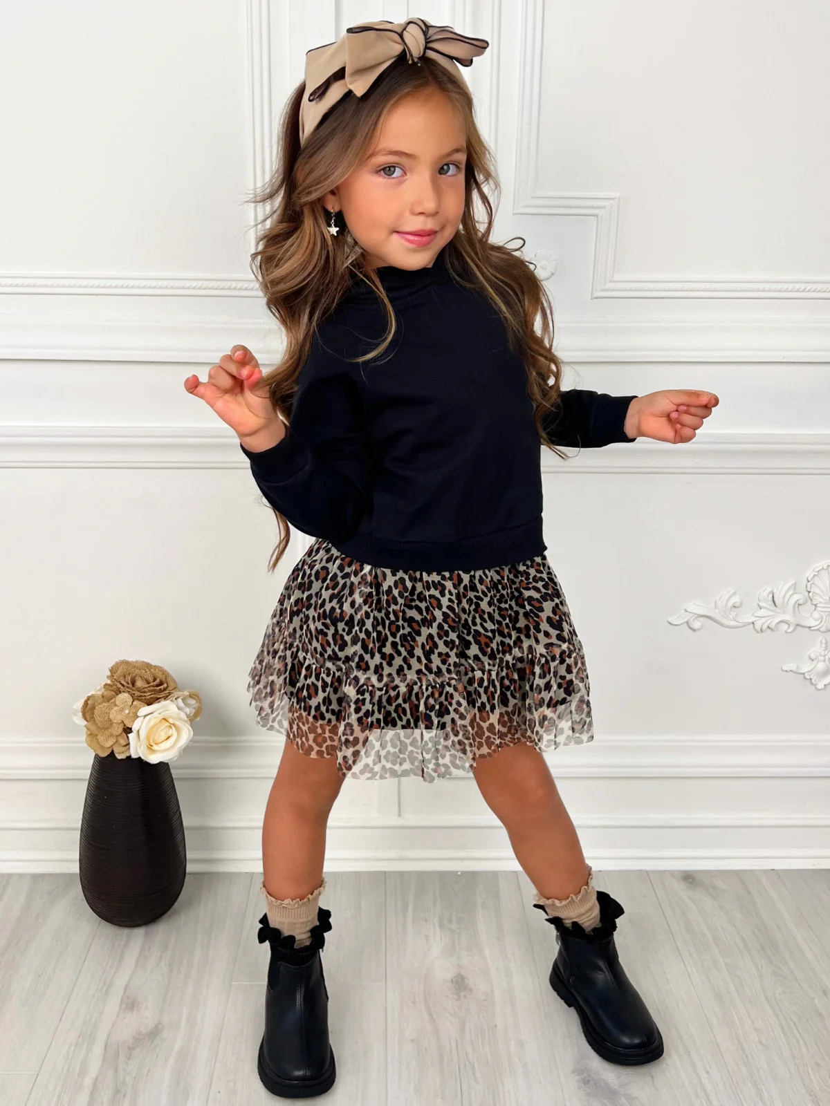 Wild & Cozy Cheetah Hooded Tutu Dress - Image 5