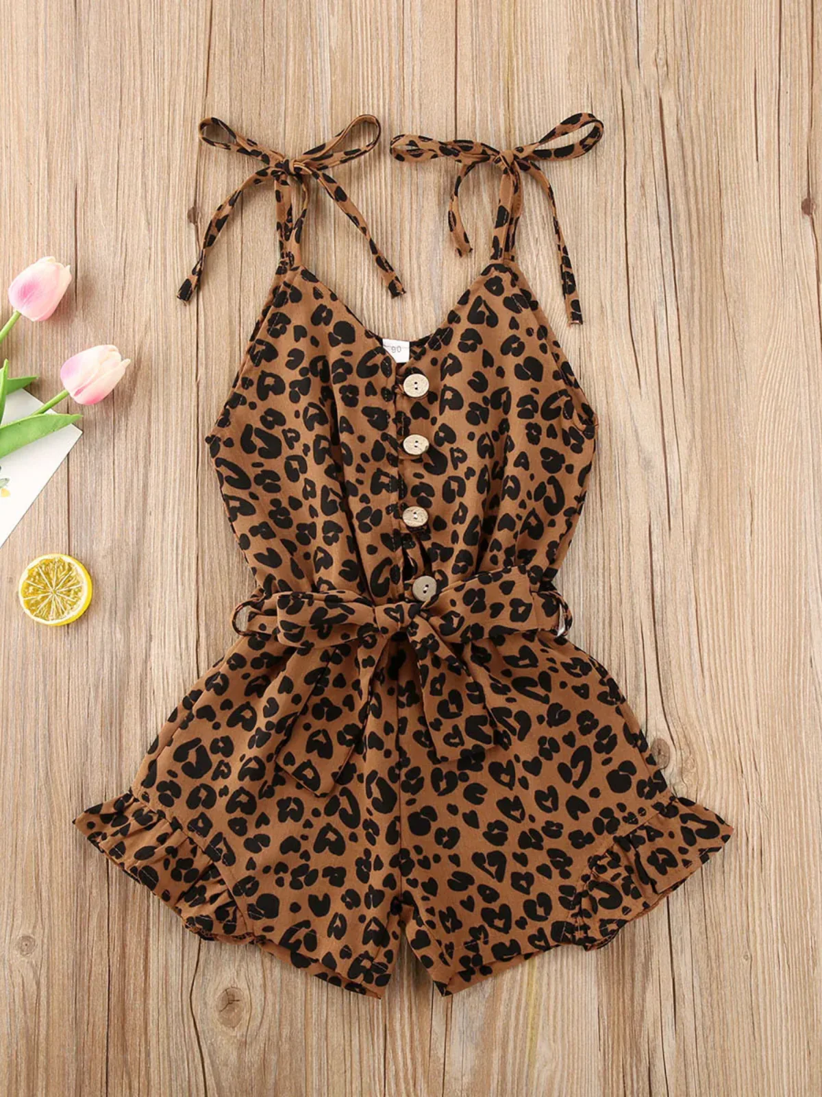 Wild & Cute Leopard Print Sleeveless Romper - Image 5