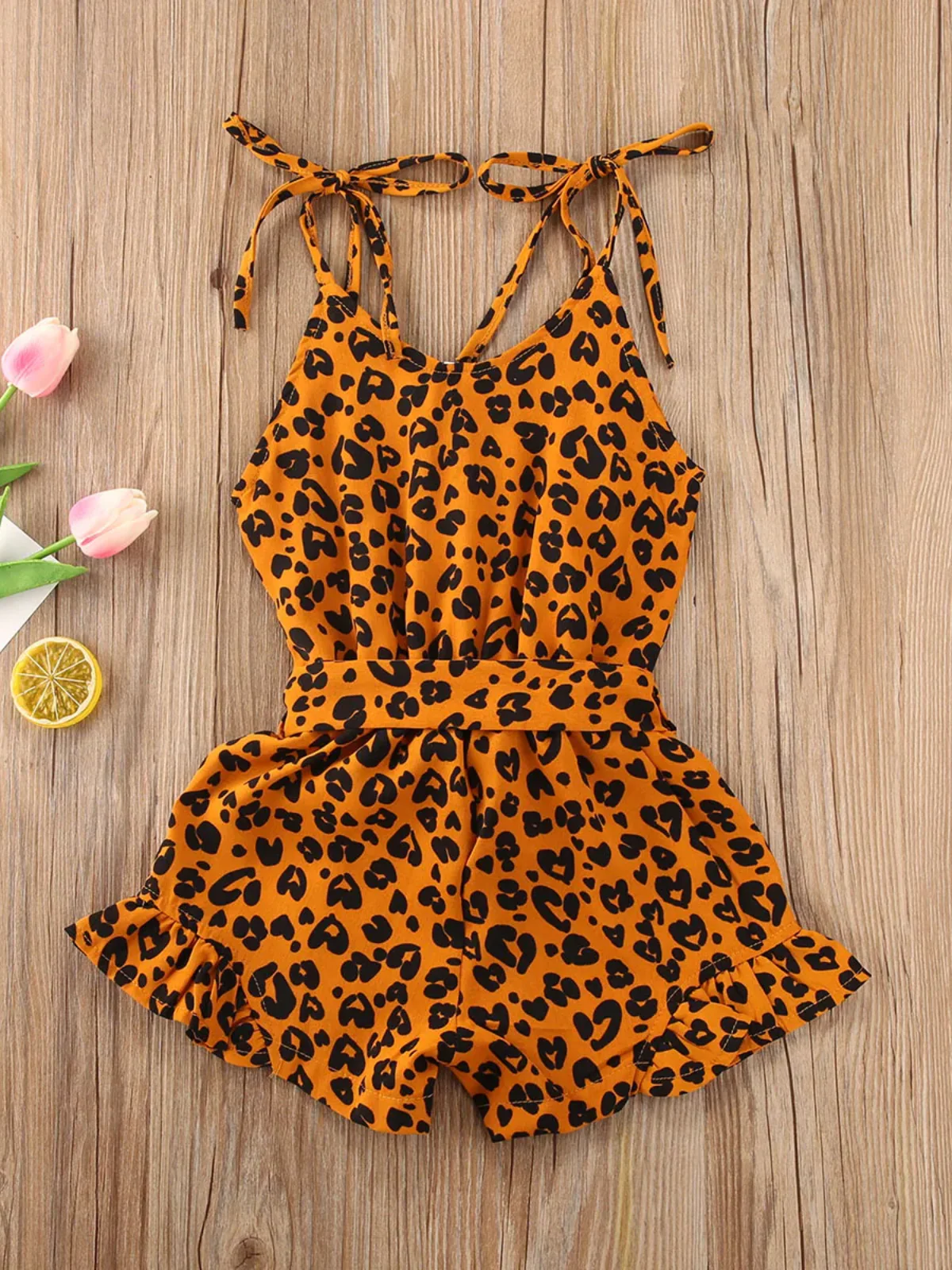 Wild & Cute Leopard Print Sleeveless Romper - Image 7