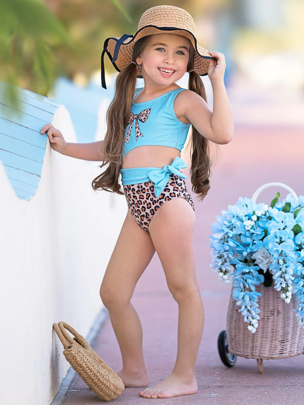 Wild Waves Leopard One-Piece Bow Swimsuit - Image 2