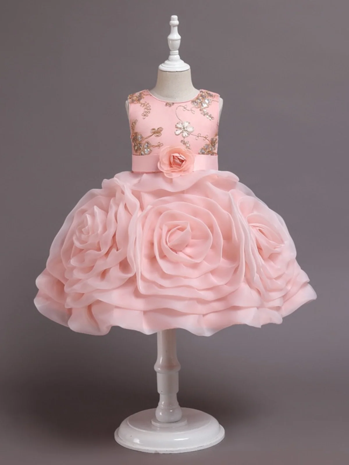 Winter Roses Shimmer Formal Dress - Image 2