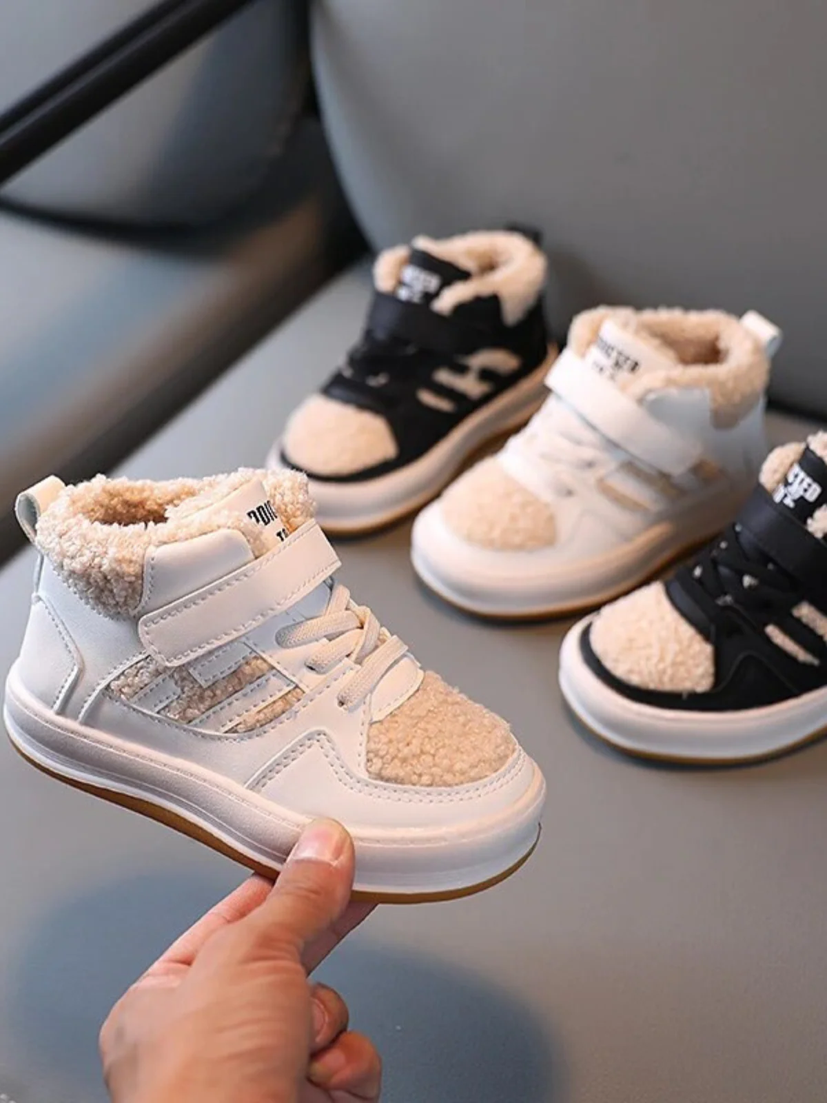 Oh-So-Snuggly Shearling Sneakers By Liv and Mia - Image 2