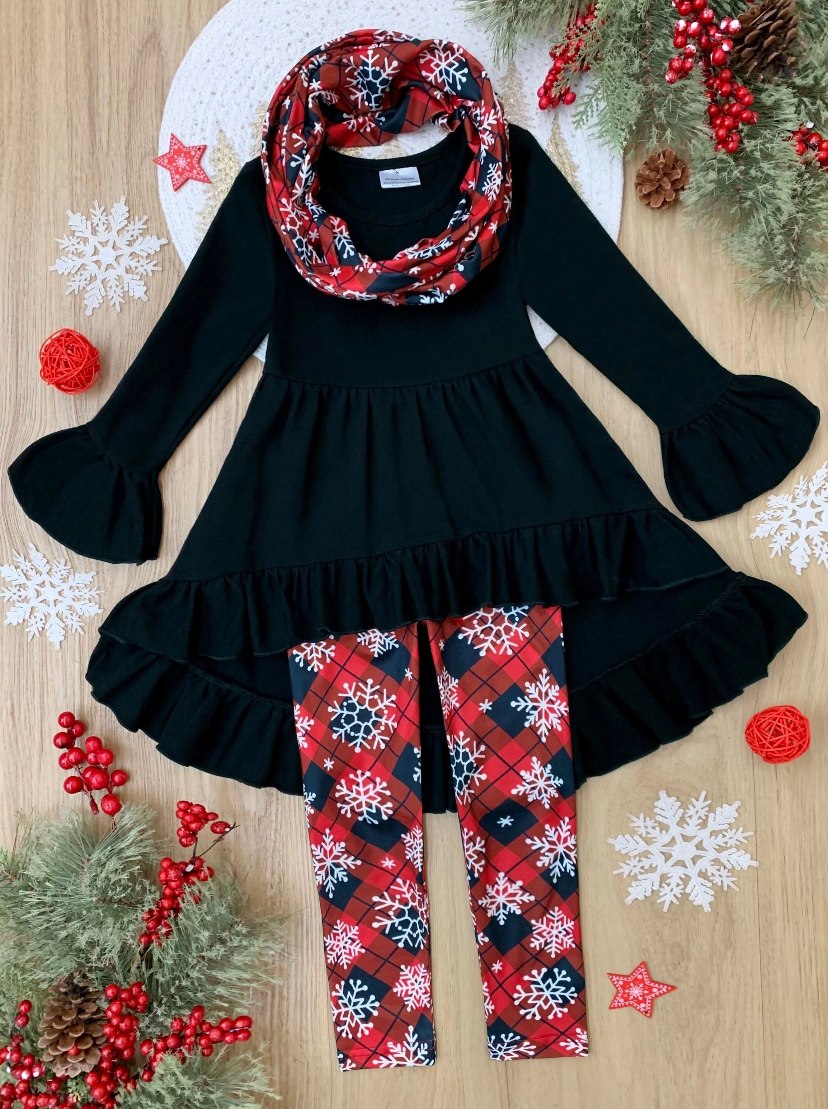 Winter Wonderland Tunic, Scarf, and Legging Set - Image 3