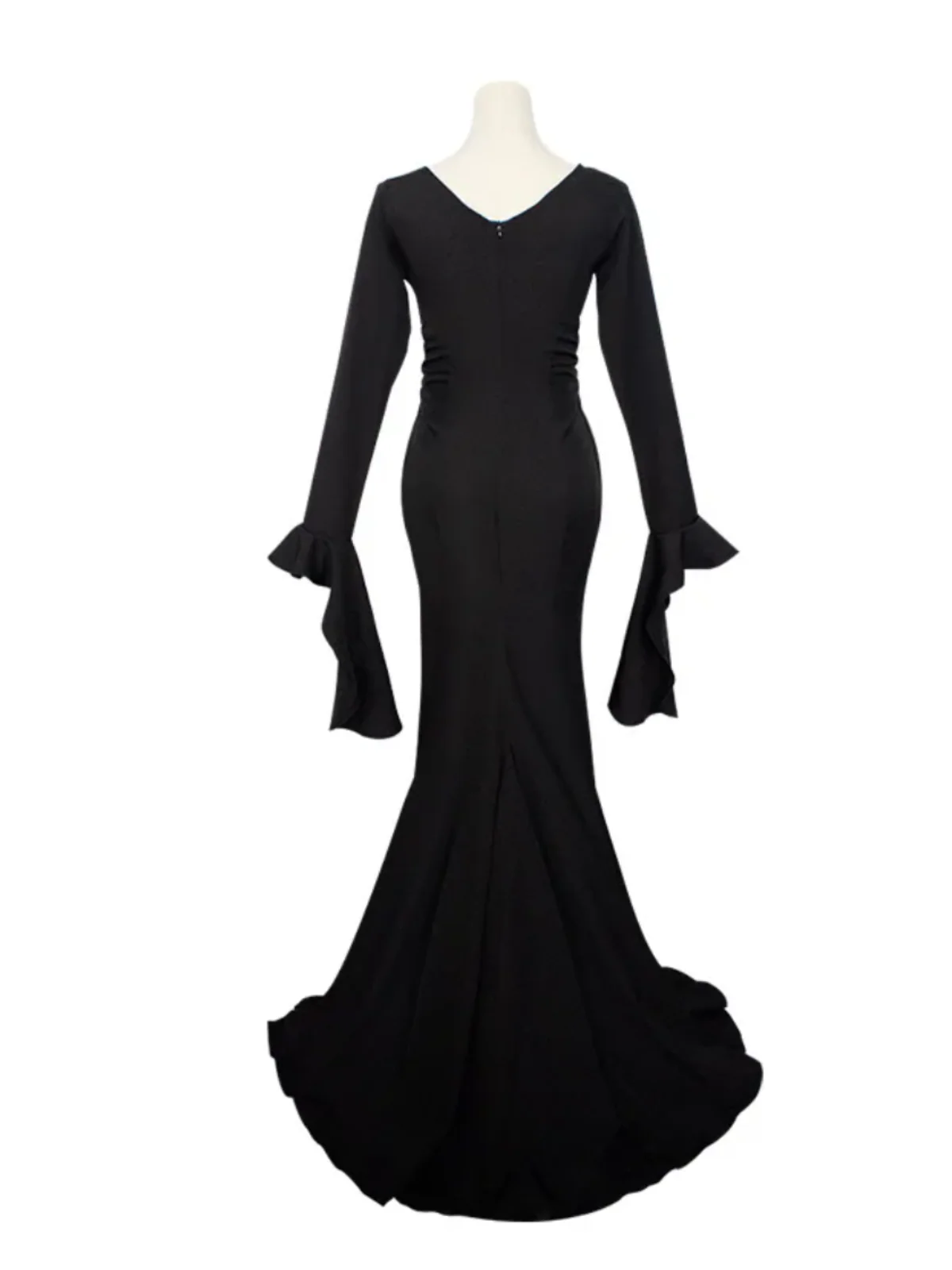 Womens Morticia Spooky Costume Dress - Image 3