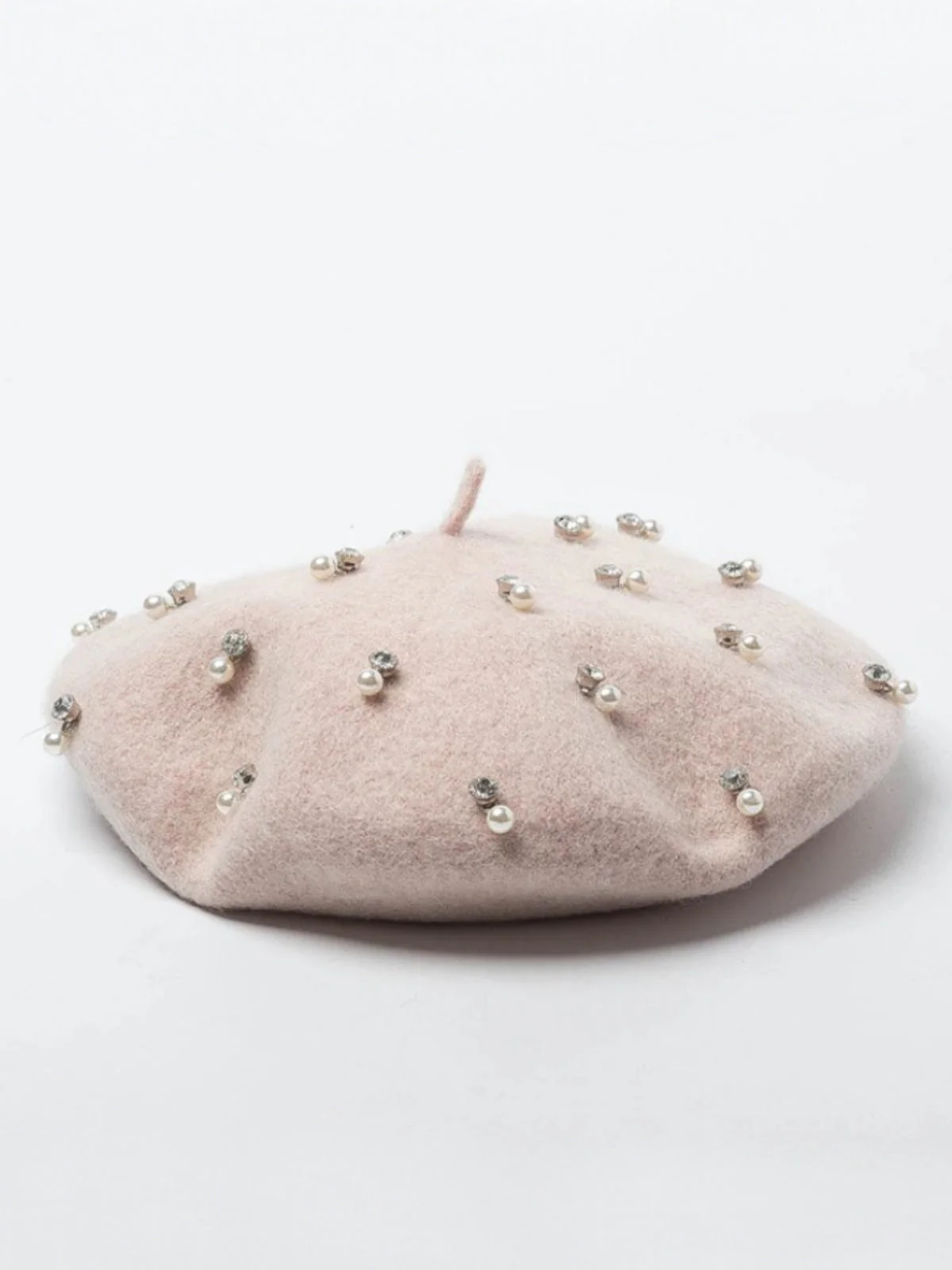 Forever Posh Pearl Beads Wool Beret - Image 2
