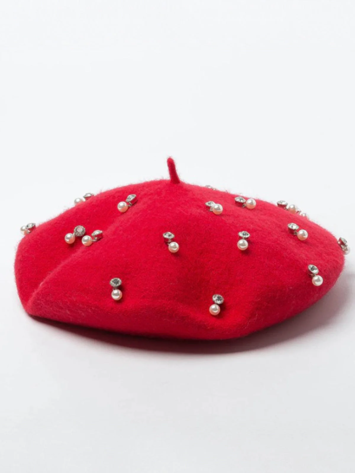 Forever Posh Pearl Beads Wool Beret - Image 3