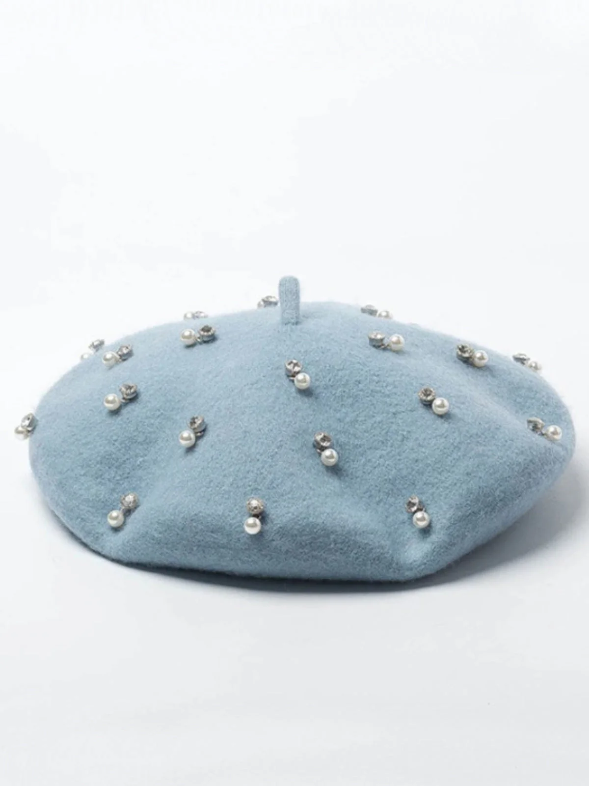 Forever Posh Pearl Beads Wool Beret - Image 4