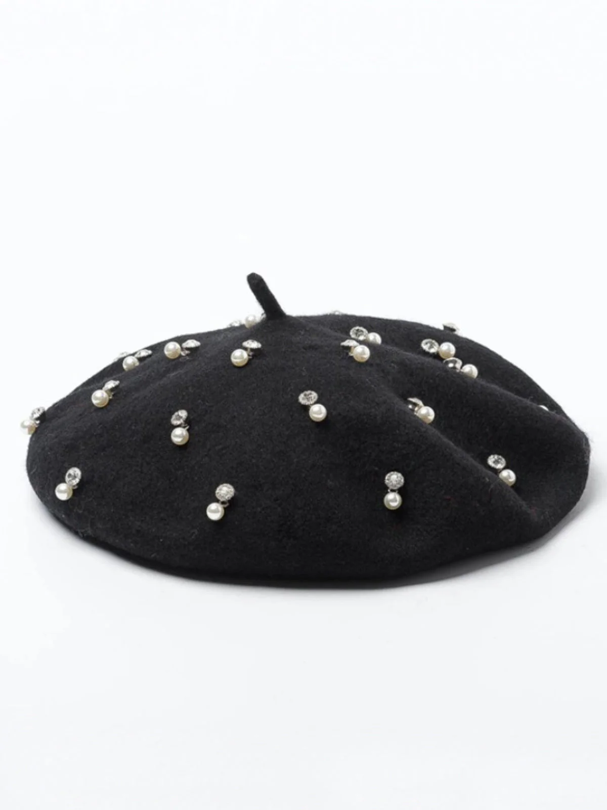 Forever Posh Pearl Beads Wool Beret - Image 6