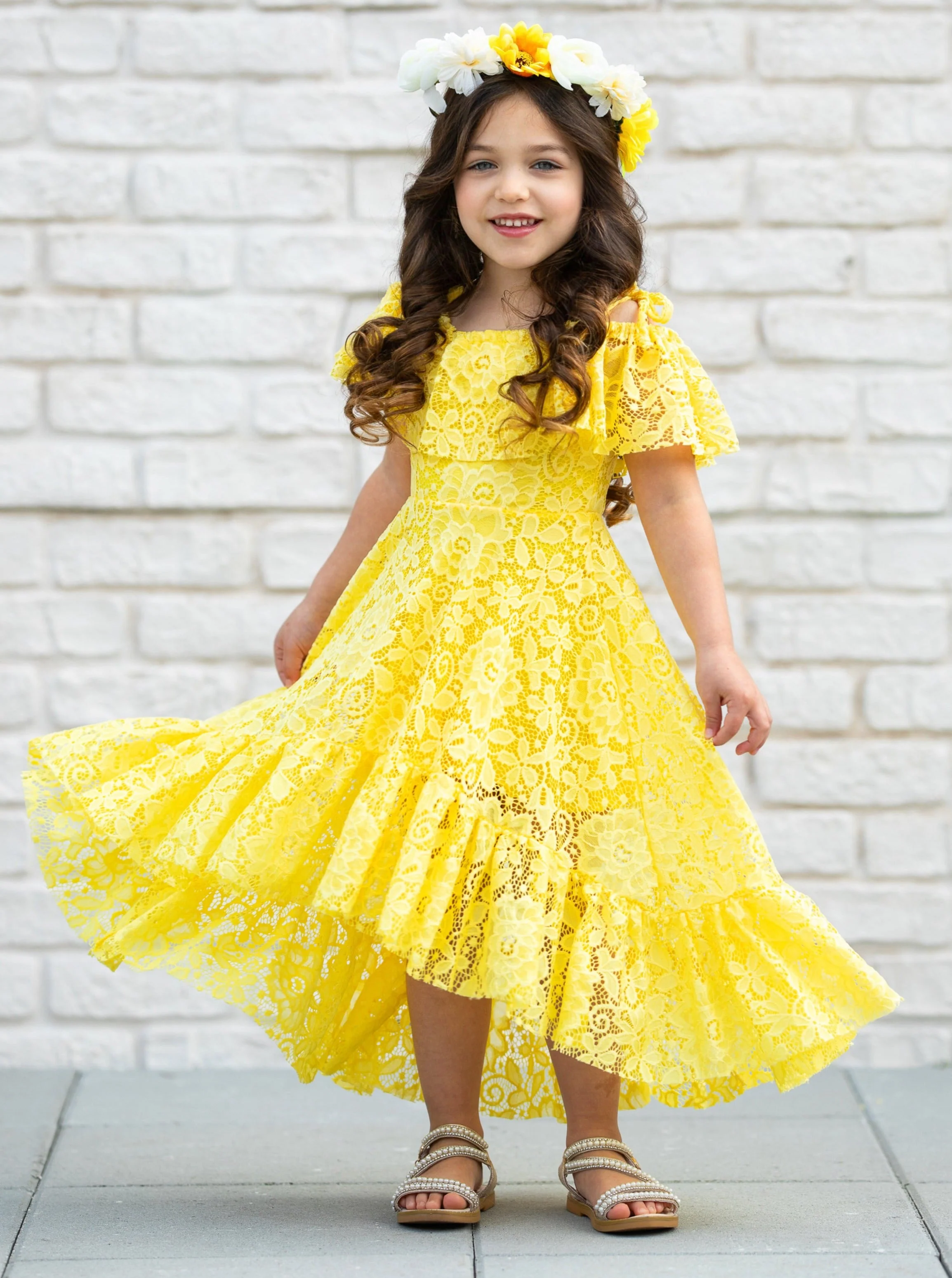 You Are My Sunshine Cold Shoulder Maxi Sundress - Image 2