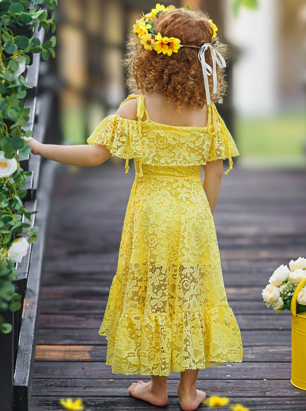 You Are My Sunshine Cold Shoulder Maxi Sundress - Image 5