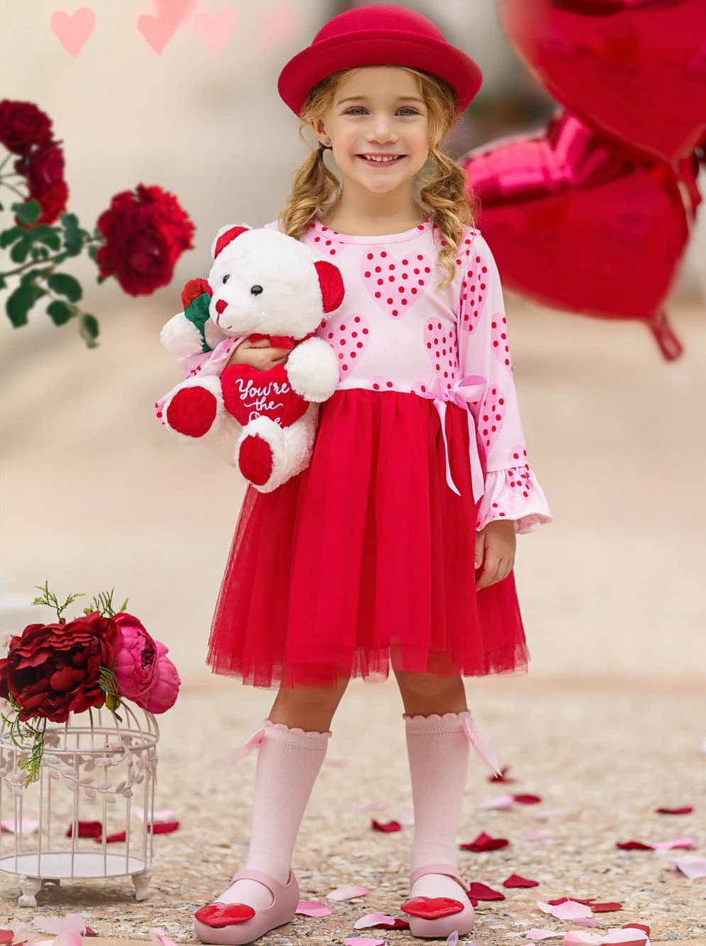 You're My Favorite Heart Print Tutu Dress - Image 3