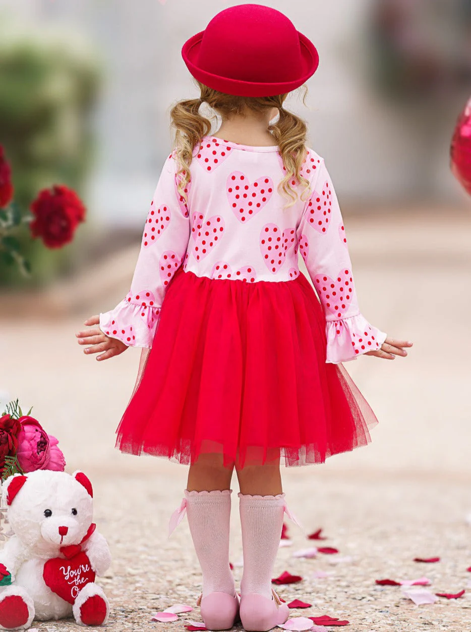 You're My Favorite Heart Print Tutu Dress - Image 4