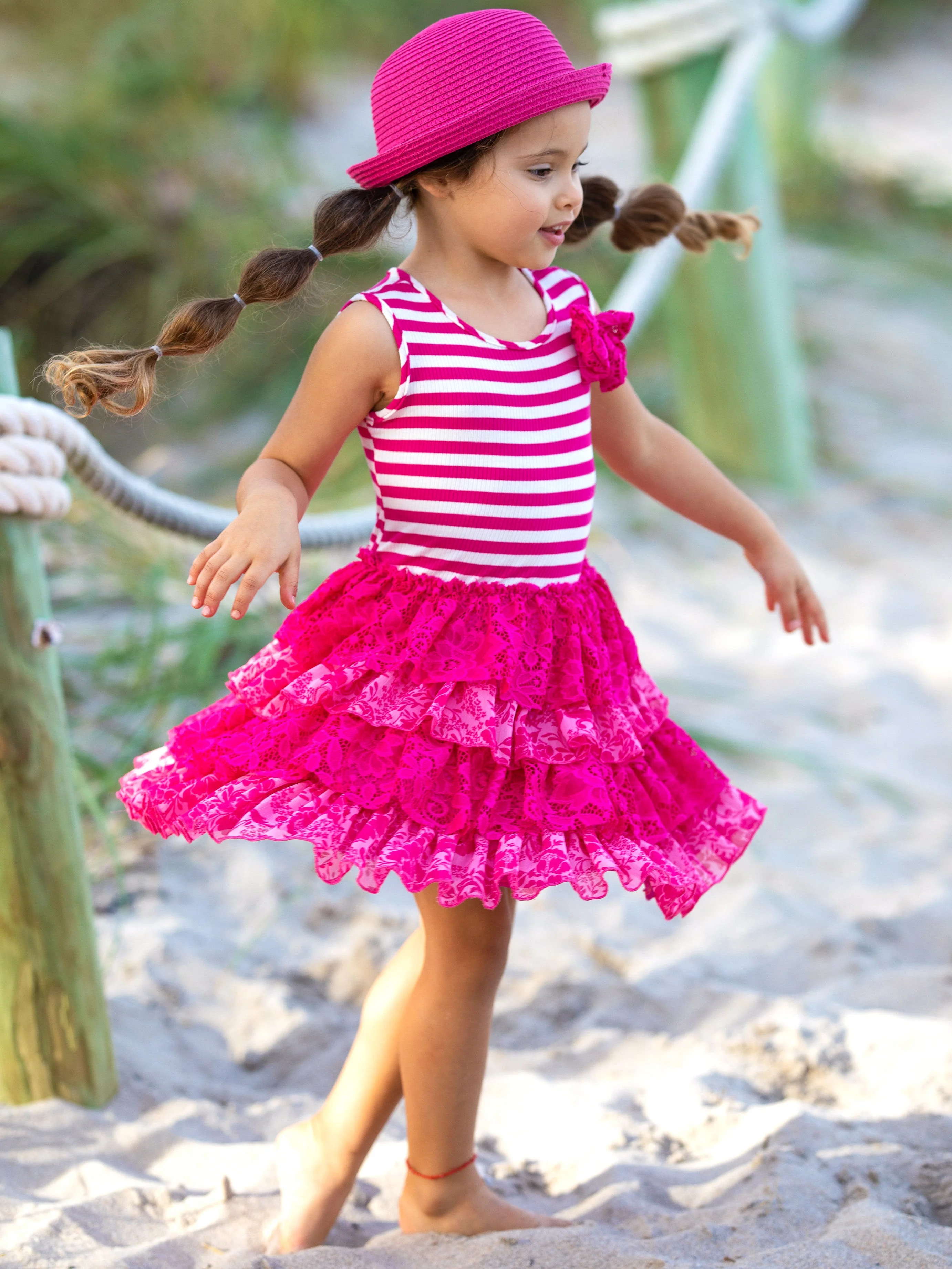 You're The Berry Best Tank Tiered Lace Dress - Image 2