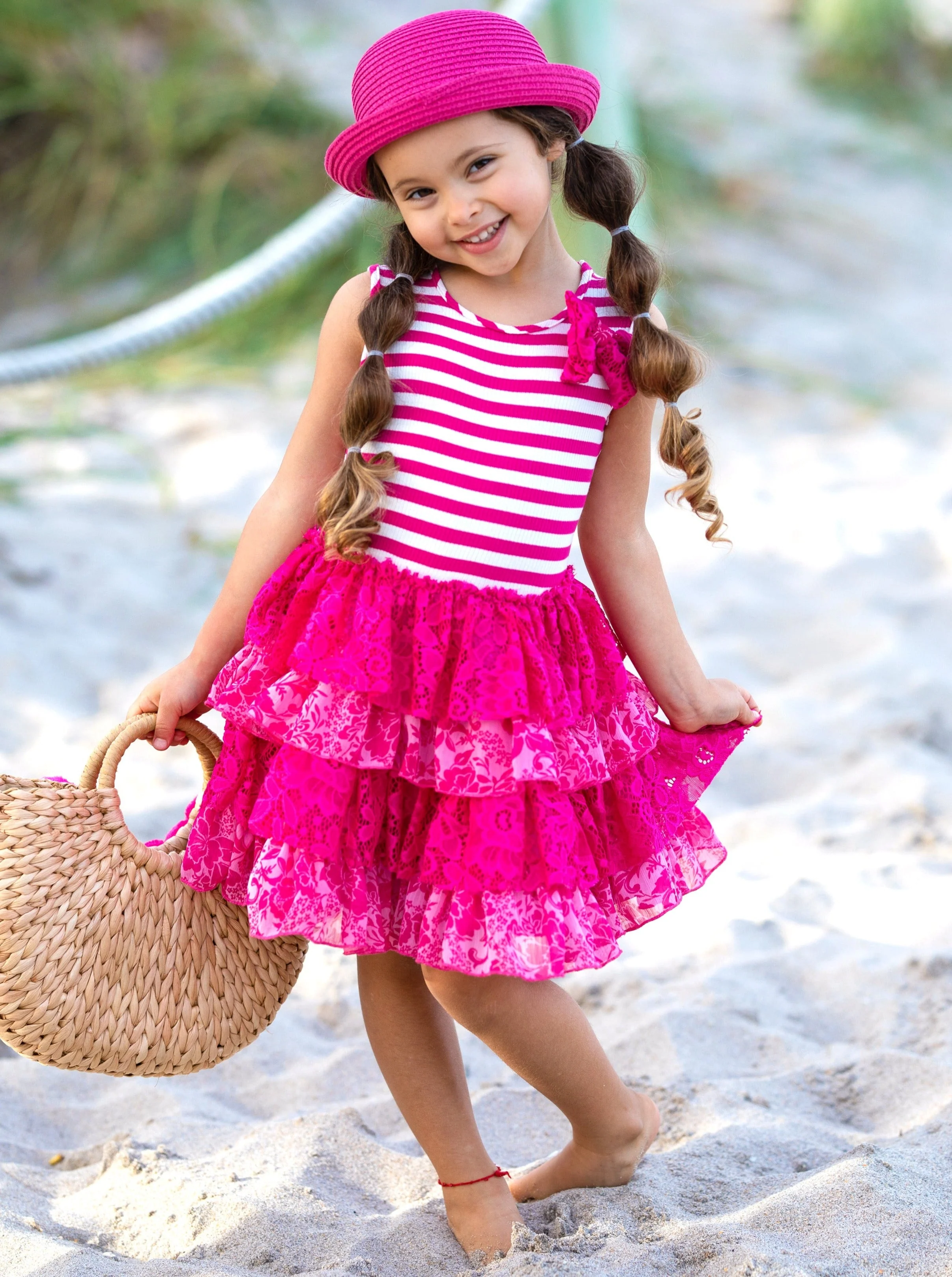 You're The Berry Best Tank Tiered Lace Dress - Image 3
