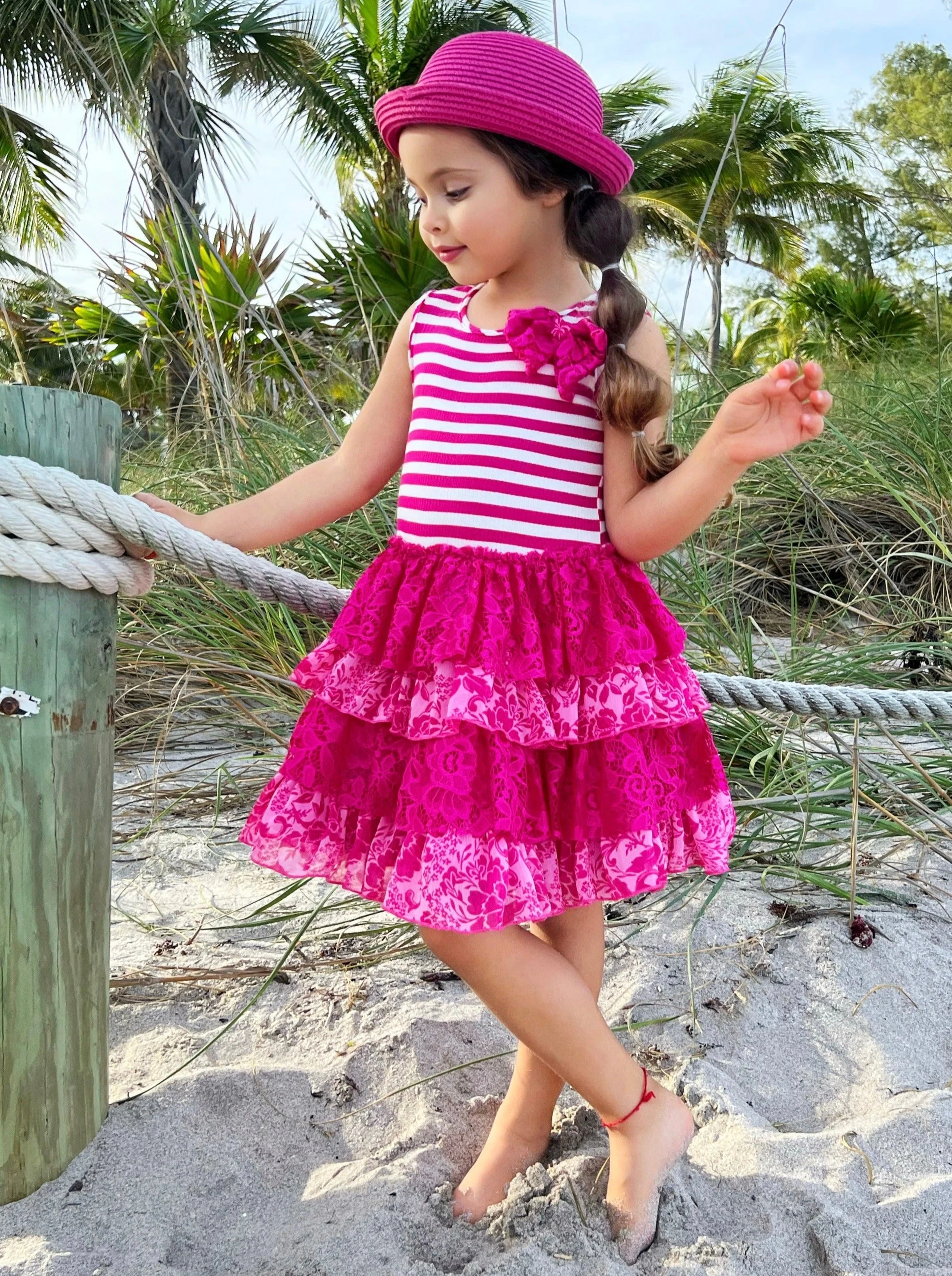 You're The Berry Best Tank Tiered Lace Dress - Image 5