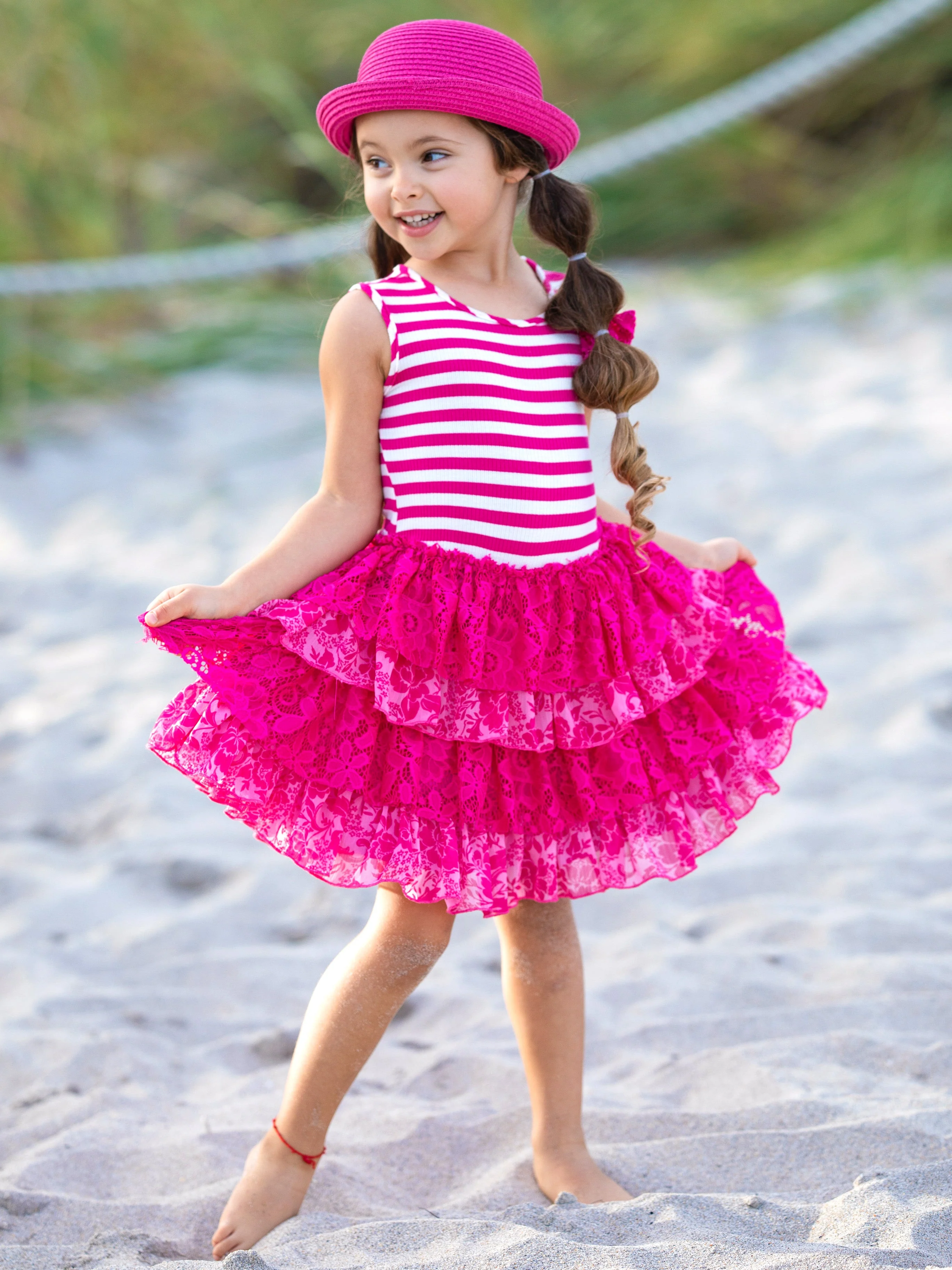 You're The Berry Best Tank Tiered Lace Dress - Image 6